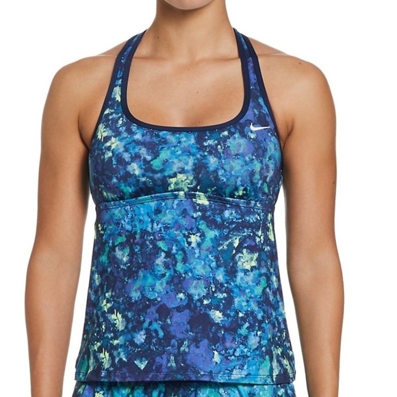 Nike Swim Earth Dye Racerback Tankini Top Size S - Picture 5 of 9
